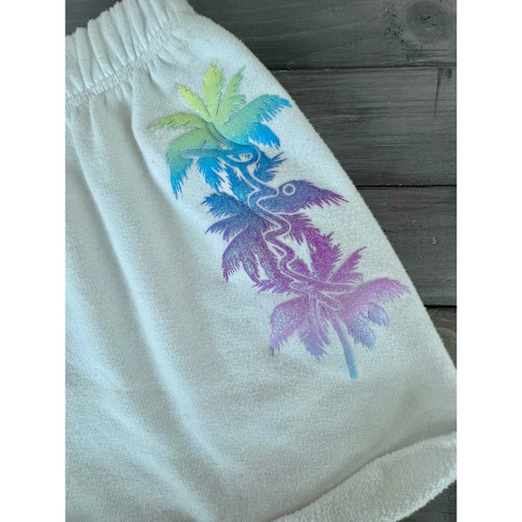 VS Victoria's Secret PINK White Shine Heritage Sweat Shorts Women's Size - Picture 5 of 9